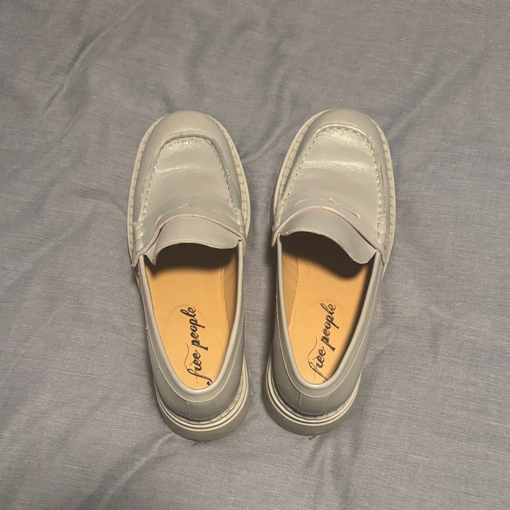 Free People Light Blue Loafers